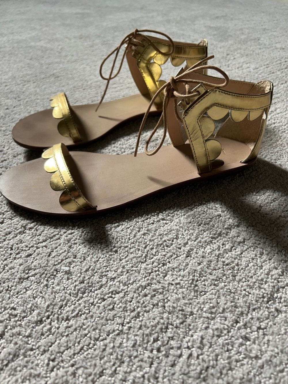Loeffler Randall Metallic Gold Sandals